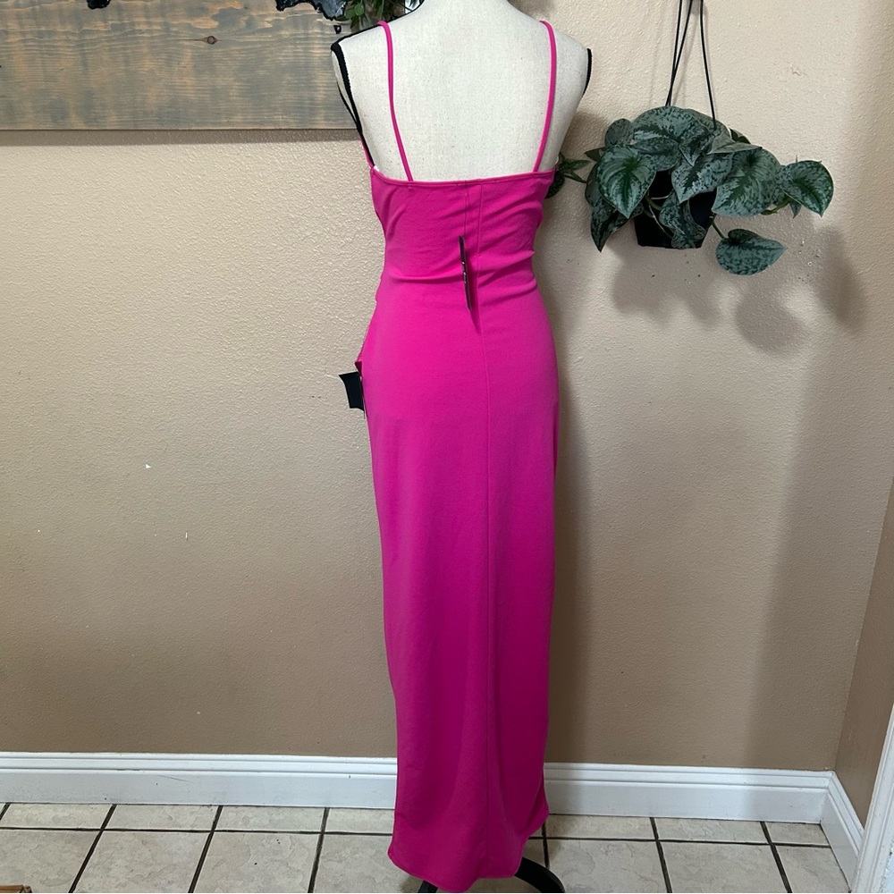Sweetest Admirer Magenta Ruched Surplice Maxi Dress - Picture 5 of 8